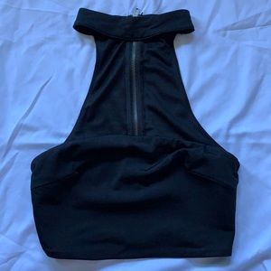 Black chocker crop top from LF.